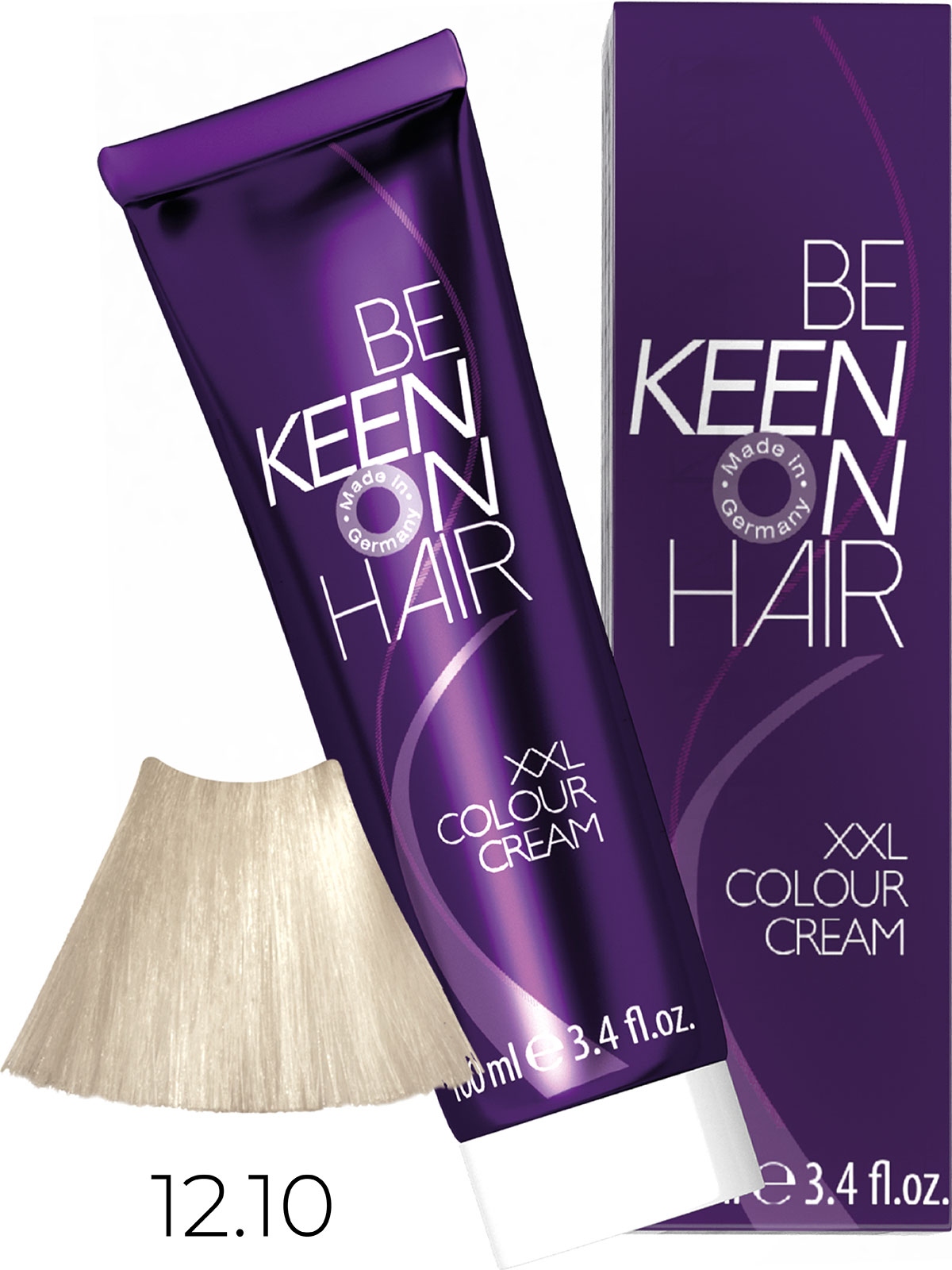 Оттеночные красители:  KEEN -  Крем-краска для волос KEEN COLOUR CREAM XXL 12.10 Платиново-пепельный блондин Platinblond Asch