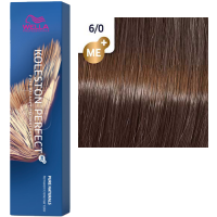 Профессиональные краски для волос:  Wella Professionals -  Краска для волос KOLESTON PERFECT ME+ 6/0 ТЁМНЫЙ БЛОНД НАТУРАЛЬНЫЙ PURE NATURALS  (80 мл)