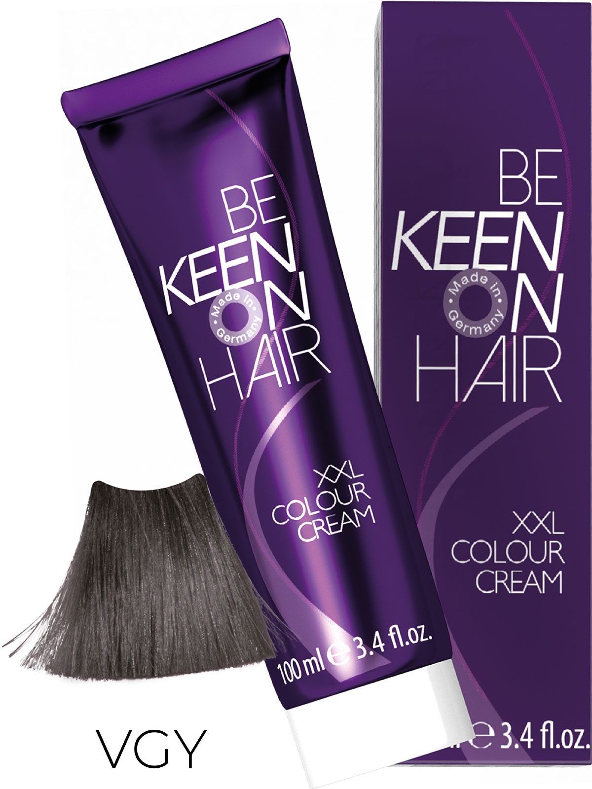 Оттеночные красители:  KEEN -  Крем-краска для волос KEEN COLOUR CREAM XXL VGY Бархатный серый Samtgrau