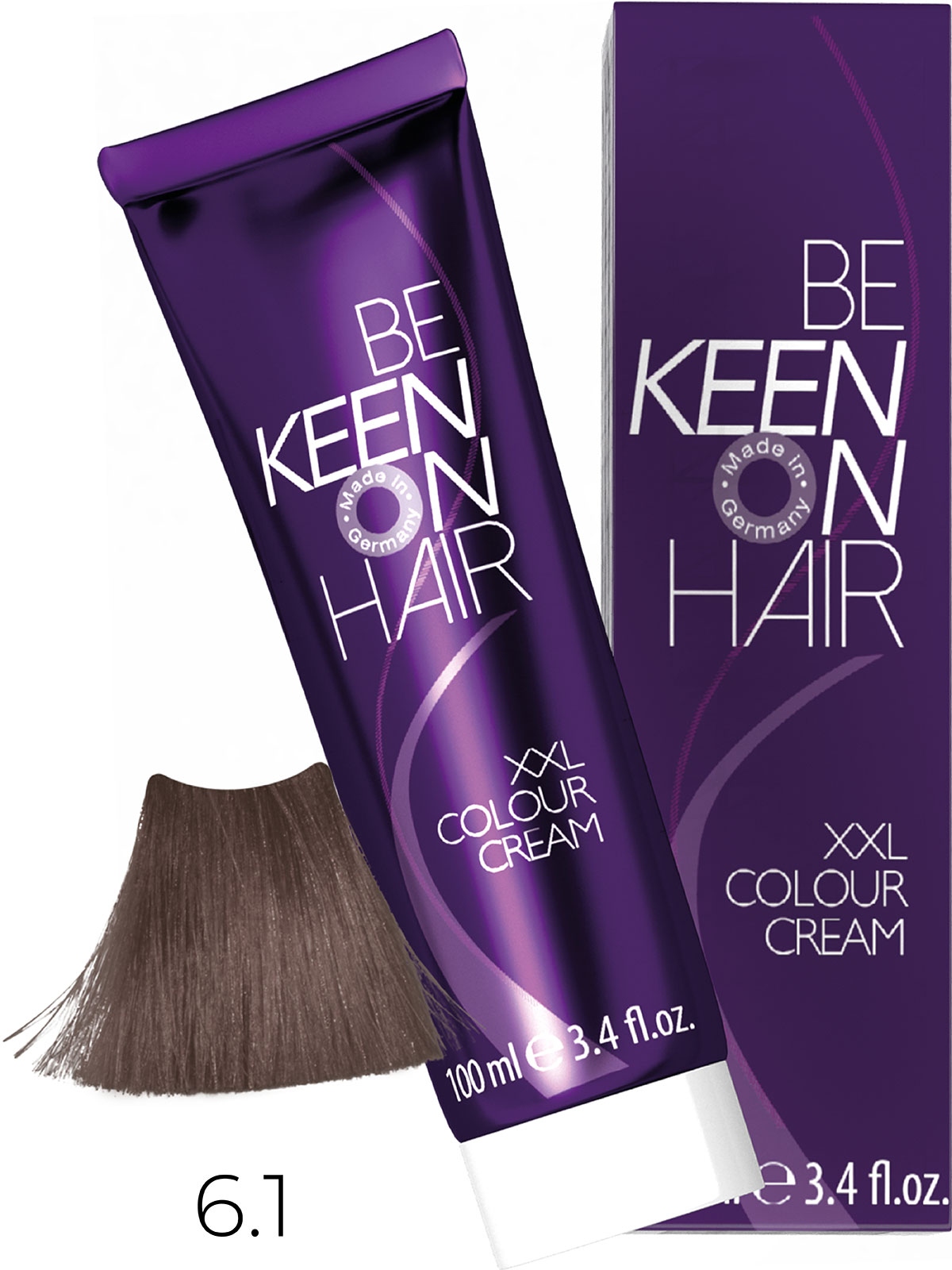 Оттеночные красители:  KEEN -  Крем-краска для волос KEEN COLOUR CREAM XXL 6.1 Темно-пепельный блондин Dunkelblond Asch