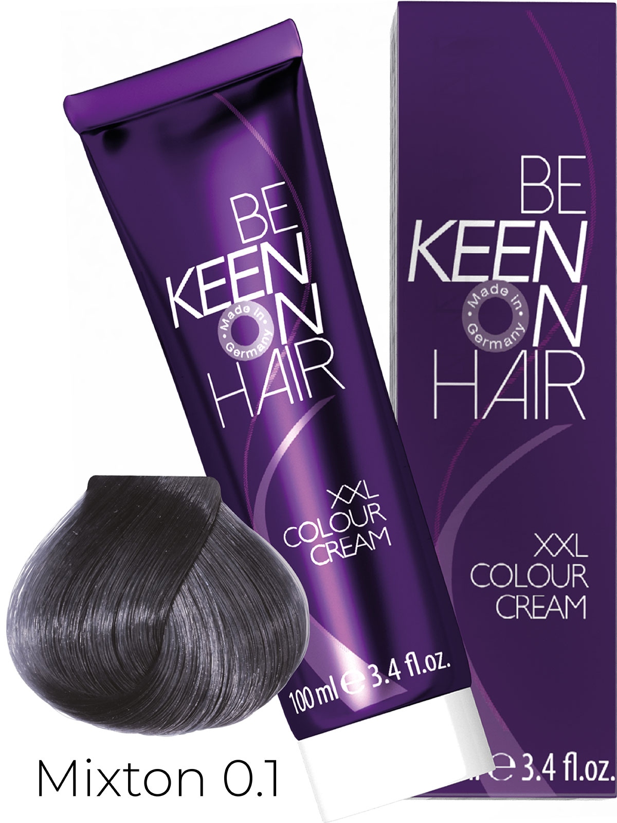 Оттеночные красители:  KEEN -  Крем-краска для волос KEEN COLOUR CREAM XXL 0.1 Пепельный Mixton Asch