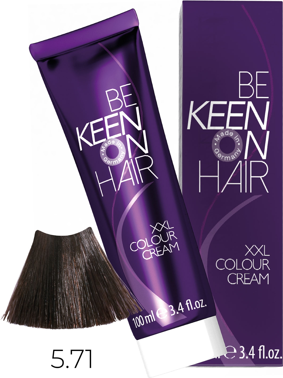 Оттеночные красители:  KEEN -  Крем-краска для волос KEEN COLOUR CREAM XXL 5.71 Перец гвоздичный Piment
