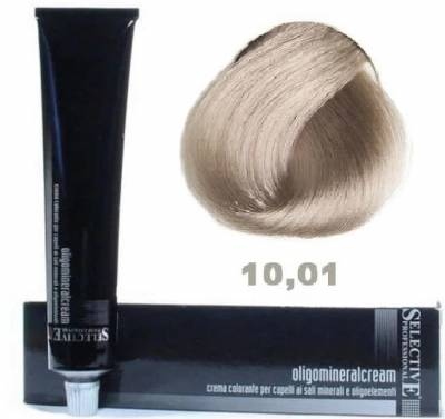 Профессиональные краски для волос:  SELECTIVE PROFESSIONAL -  Крем-краска Oligomineralcream 10.01 Платина пепельная  (100 мл)