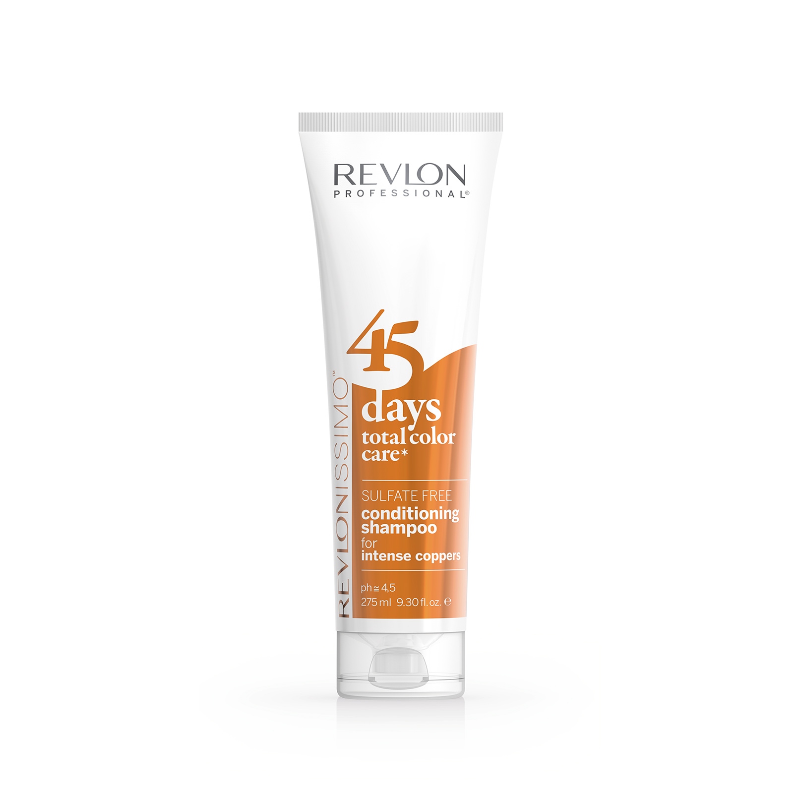 Шампуни для волос:  REVLON Professional -  Шампунь-кондиционер для Медных оттенков 45 Days Shampoo INTENS COPPERS (275 мл)