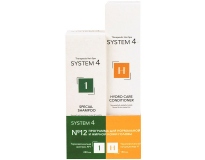  SYSTEM 4 -  Набор Программа №12 для нормальной и жирной кожи головы(Шампунь №1 + кондиционер H) 