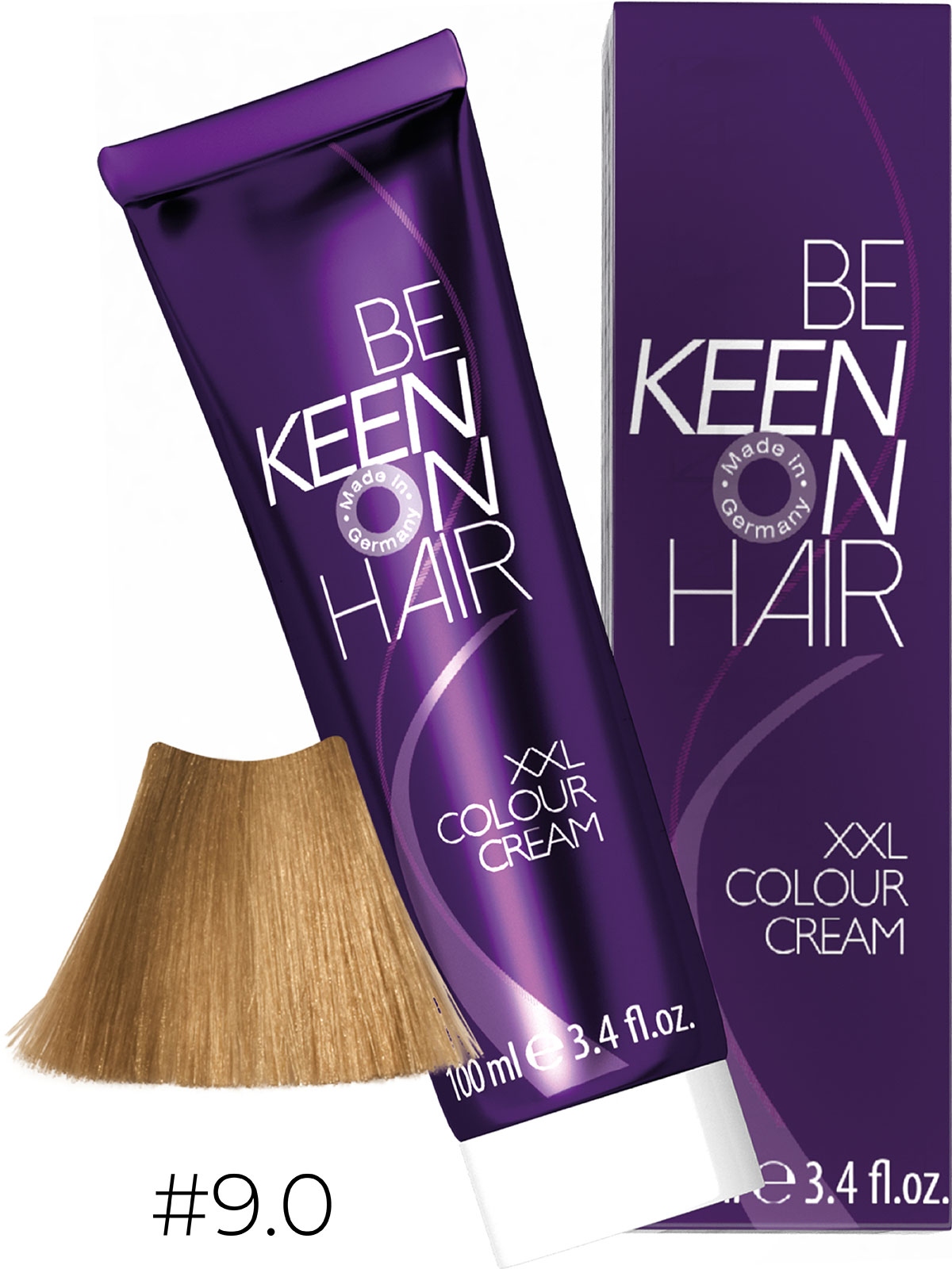 Оттеночные красители:  KEEN -  Крем-краска для волос KEEN COLOUR CREAM XXL 9.0 Интенсивный специальный светлый блондин Hellblond Intensiv