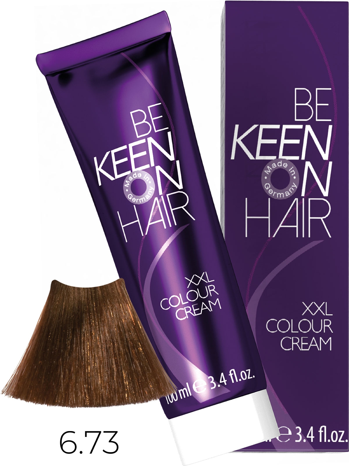 Оттеночные красители:  KEEN -  Крем-краска для волос KEEN COLOUR CREAM XXL 6.73 Мускат Muskat