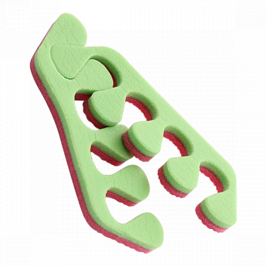 Пилки для ногтей:  One Touch -  Разделители для пальцев 8 мм (20 пар/уп) розовый/салатный